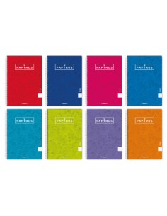 CUADERNO TAPA CONTRACOLADA UNICLASIC 4º 80 HOJAS 90GR. 1 LINEA COLORES SURTIDOS PAPYRUS 8851098